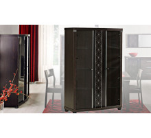 Двухстворчатый шкаф витрина в гостиную Мира MIRA-01 венге