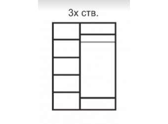 Трехстворчатый шкаф для одежды  Rimini Solo РМШ2/3 (s) (слоновая кость)