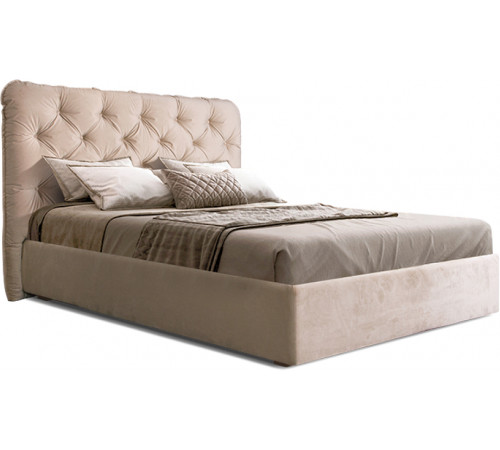 Двуспальная кровать с подъемным механизмом BOGEMIA (жемчуг)